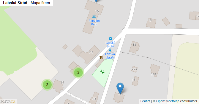 Labská Stráň - mapa firem