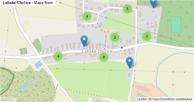 Labské Chrčice - mapa firem