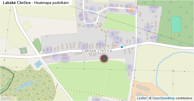 Labské Chrčice - mapa podnikání