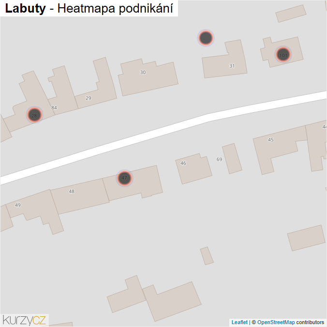 Mapa Labuty - Firmy v obci.