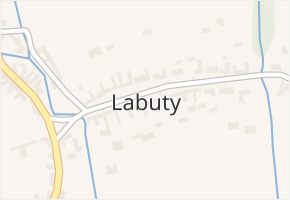 Labuty v obci Labuty - mapa části obce