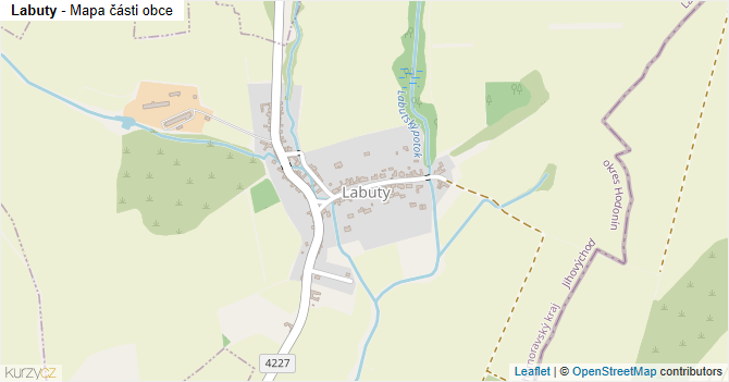 Labuty - mapa části obce