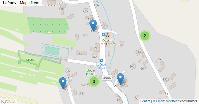 Lačnov - mapa firem