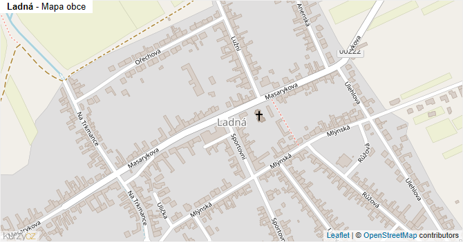 Ladná - mapa obce