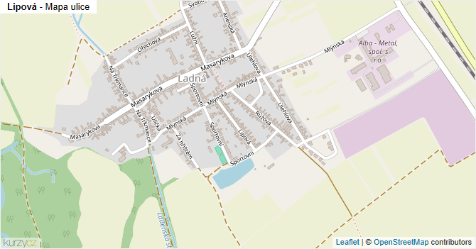 Lipová - mapa ulice