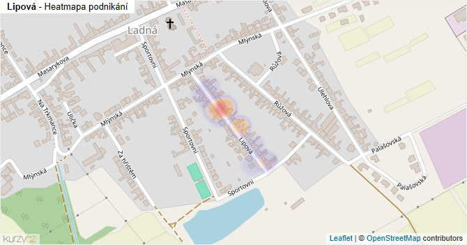Lipová - mapa podnikání