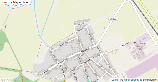 Lužní - mapa ulice