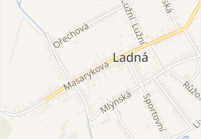 Masarykova v obci Ladná - mapa ulice