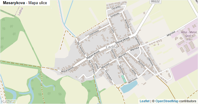 Masarykova - mapa ulice