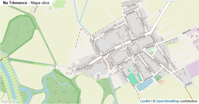 Na Trkmance - mapa ulice