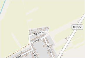 Ovčačky v obci Ladná - mapa ulice