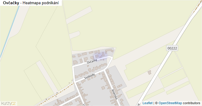 Ovčačky - mapa podnikání