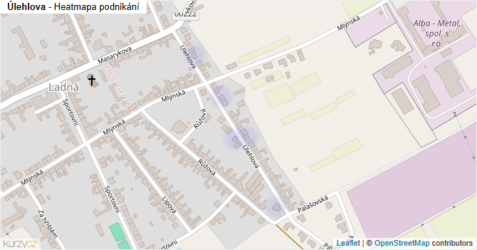 Úlehlova - mapa podnikání