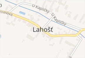 Lahošť v obci Lahošť - mapa části obce