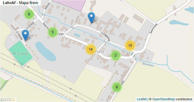 Lahošť - mapa firem