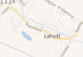 U Hřiště v obci Lahošť - mapa ulice