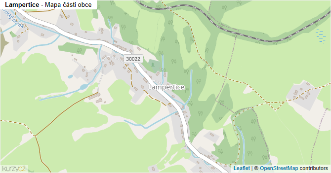 Lampertice - mapa části obce
