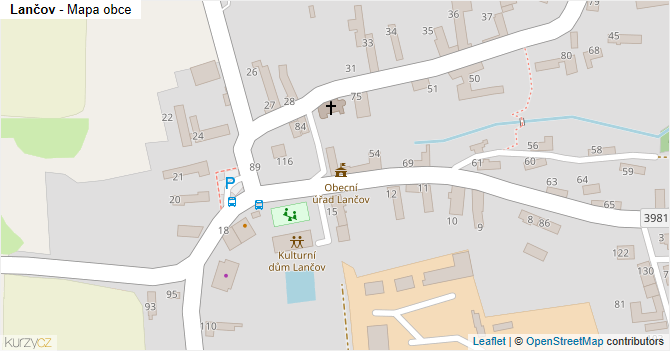 Lančov - mapa obce