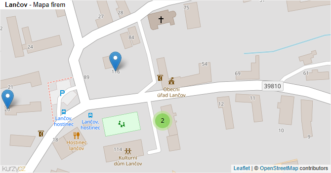Lančov - mapa firem