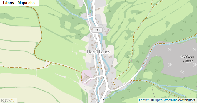 Lánov - mapa obce