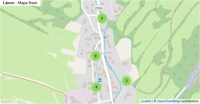 Lánov - mapa firem