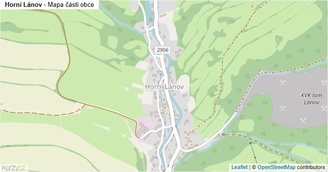 Horní Lánov - mapa části obce