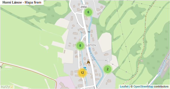 Horní Lánov - mapa firem