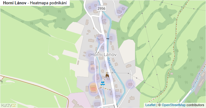 Horní Lánov - mapa podnikání