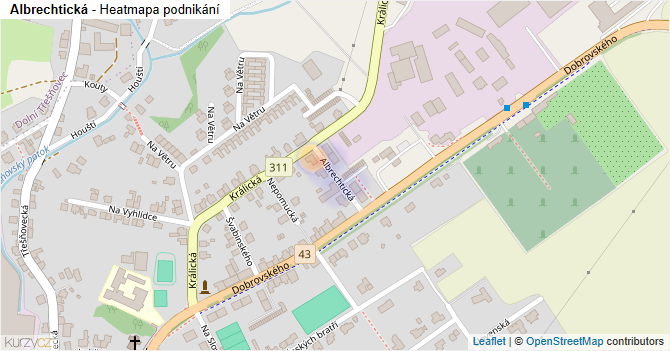 Albrechtická - mapa podnikání