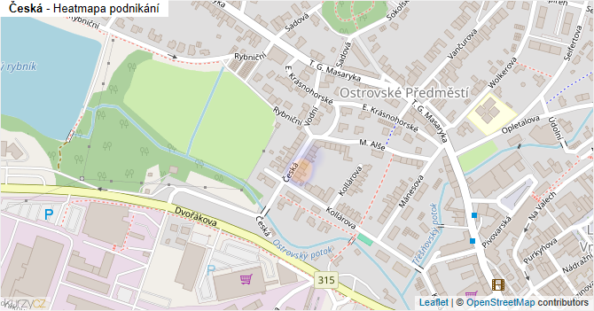 Česká - mapa podnikání