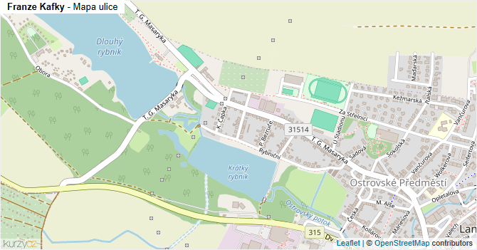Franze Kafky - mapa ulice