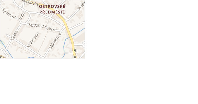 M. Alše v obci Lanškroun - mapa ulice