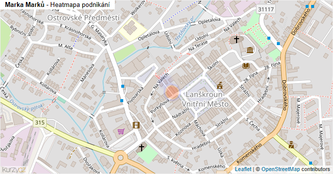 Marka Marků - mapa podnikání