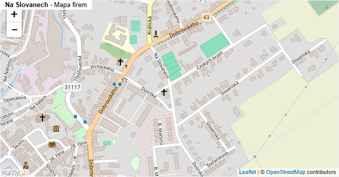 Na Slovanech - mapa firem