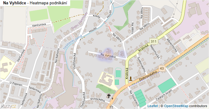 Na Vyhlídce - mapa podnikání
