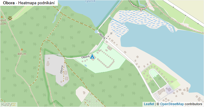 Obora - mapa podnikání