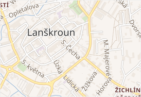 S. Čecha v obci Lanškroun - mapa ulice