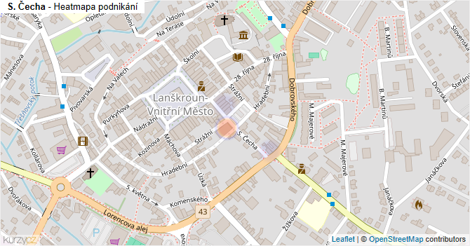 S. Čecha - mapa podnikání