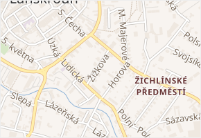 Žižkova v obci Lanškroun - mapa ulice