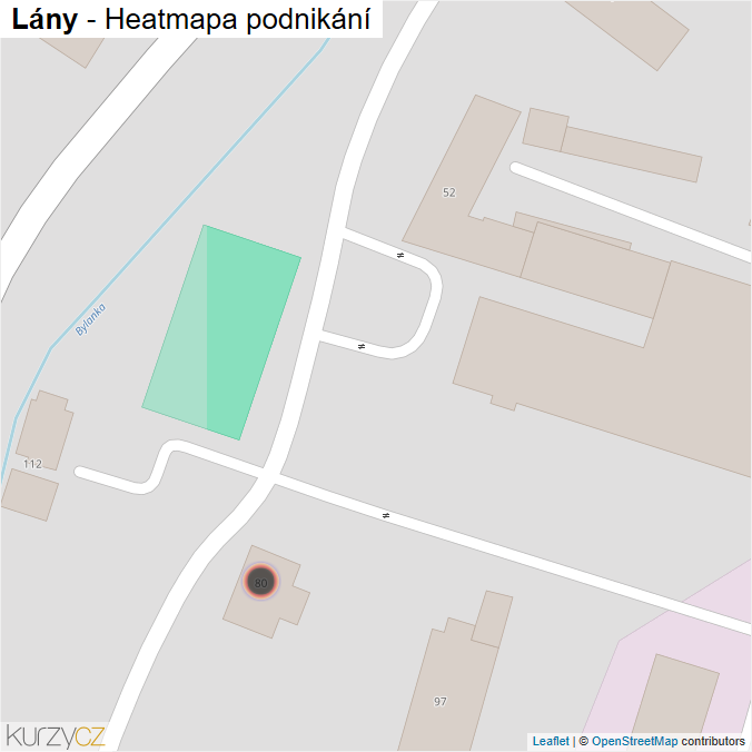 Mapa Lány - Firmy v obci.