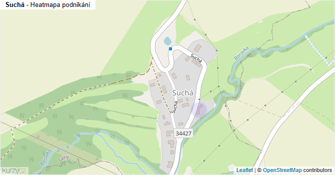 Suchá - mapa podnikání