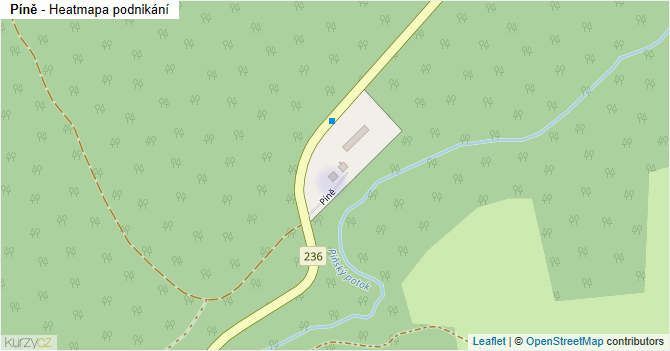 Píně - mapa podnikání