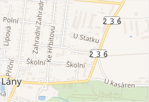 U špýcharu v obci Lány - mapa ulice