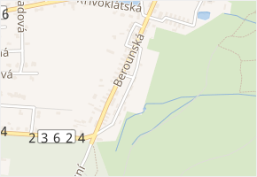 V chaloupkách v obci Lány - mapa ulice