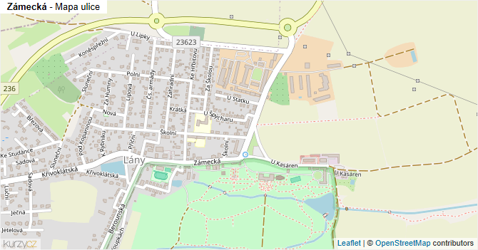 Zámecká - mapa ulice