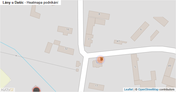 Lány u Dašic - mapa podnikání