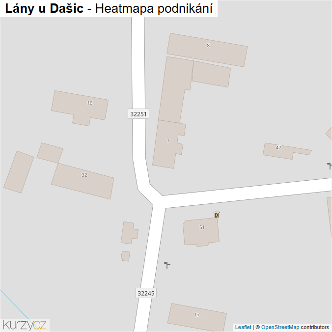 Mapa Lány u Dašic - Firmy v obci.