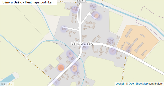Lány u Dašic - mapa podnikání