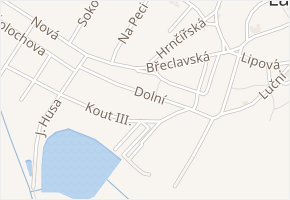 Dolní v obci Lanžhot - mapa ulice