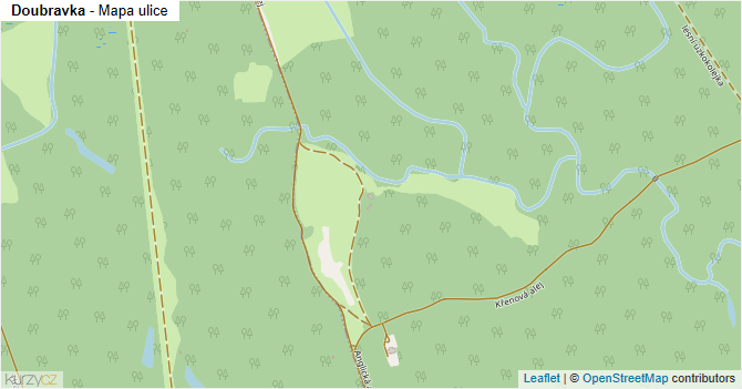 Doubravka - mapa ulice